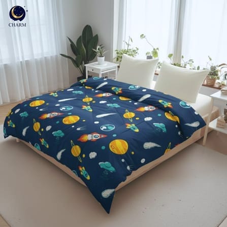 ผ้าห่มนวม 150×200 ซม. (5 ฟุต) CHARM ลาย GALAXY คอลเลคชั่น DREAMY_2
